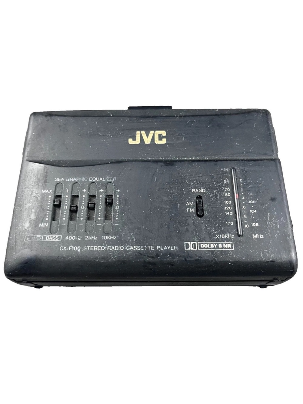JVC CX-F100 Portable Cassette Player And AM/FM Walkman Works Hyper-Bass Auto Rev